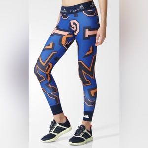 Adidas by Stella McCartney blue/ orange run ultra tight leggings size sm…